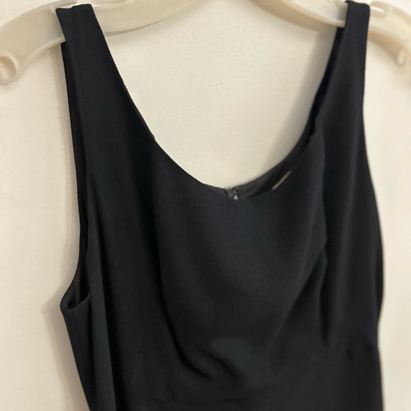 Andrea A. 1960’s Vintage Tiered Black Satin Ribbon Sleeveless Dress - Picture 4 of 12